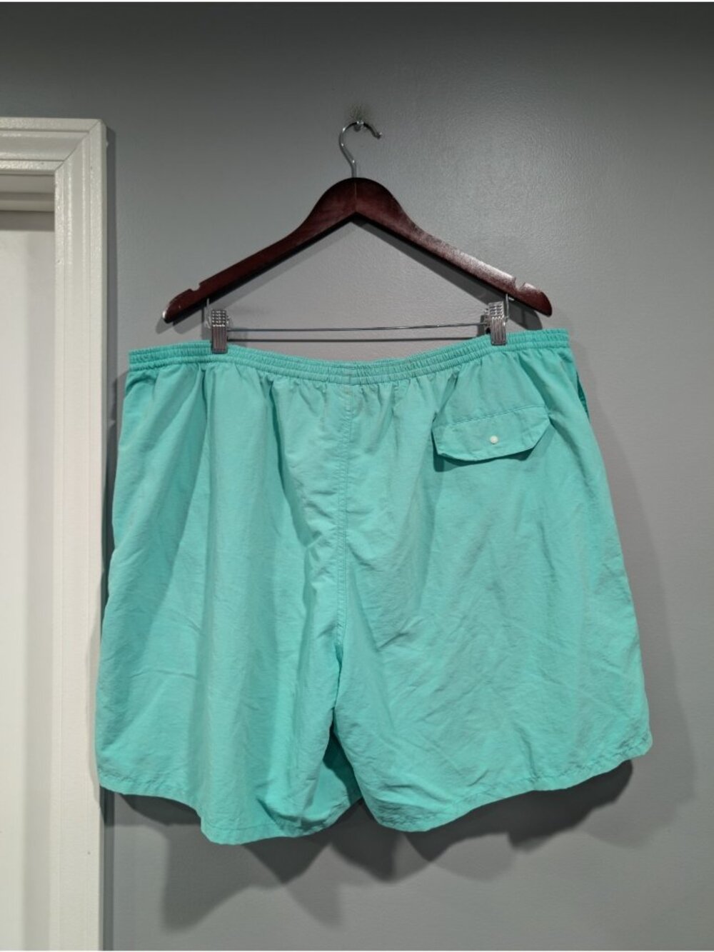 Patagonia Shorts Mens Green Nylon Lined Baggies Swim Drawstring 6 Inch Sz XXL - Picture 2 of 16